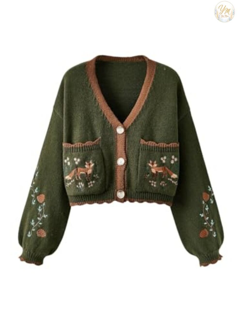 Chunky Boho Button Up Cottagecore Oversized Cardigan